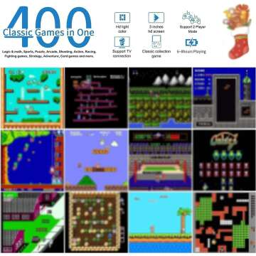 DEIKAL Handheld Retro Game Console with 500 Games