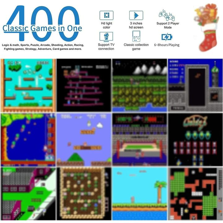 DEIKAL Handheld Retro Game Console with 500 Games