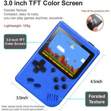 DEIKAL Handheld Retro Game Console with 500 Games