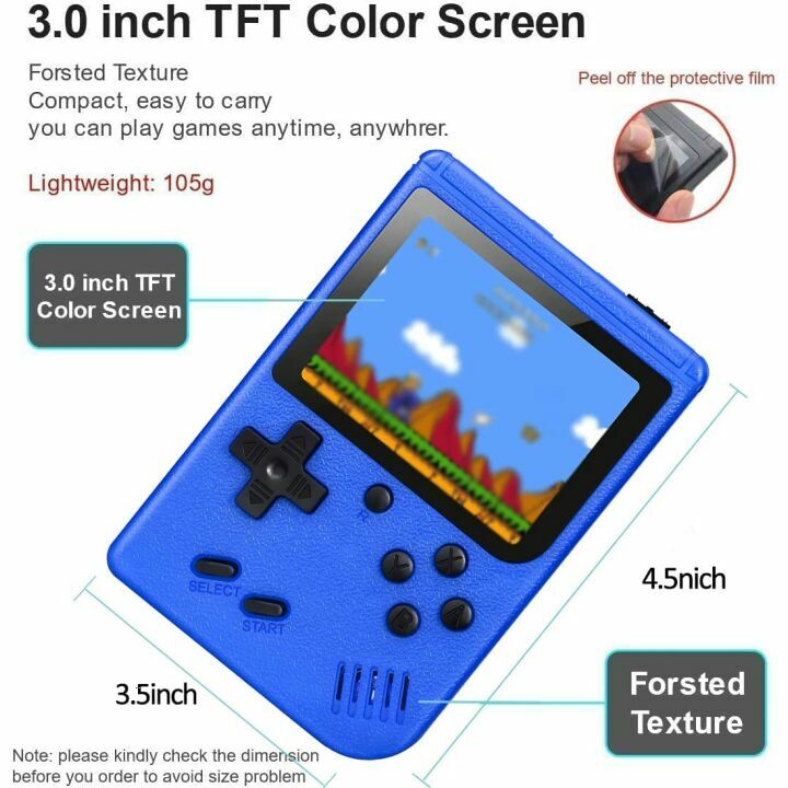 DEIKAL Handheld Retro Game Console with 500 Games
