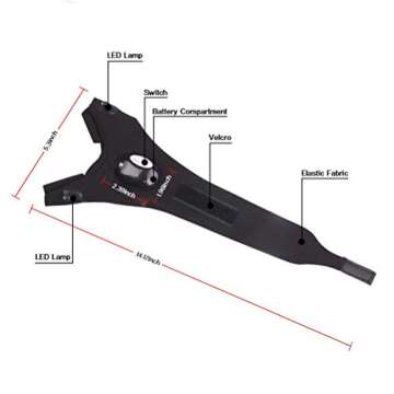 XIANGZHU LED Flashlight Gloves, Stretchy Fingerless Gloves Light, Birthday Gifts for Man, Hands Free...