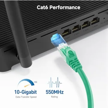 Reliable Cat6 10Gbps Ethernet Cables 5-Pack