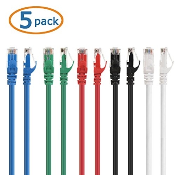 Reliable Cat6 10Gbps Ethernet Cables 5-Pack