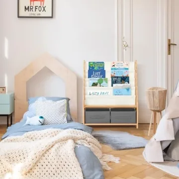 Stylish OOOK Kids Solid Wood Bookshelf for Toddlers