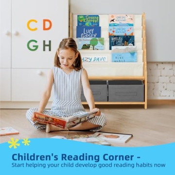 Stylish OOOK Kids Solid Wood Bookshelf for Toddlers