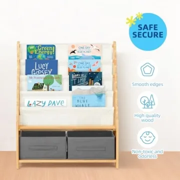 Stylish OOOK Kids Solid Wood Bookshelf for Toddlers