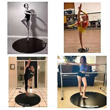 dot2dance Portable Dance Floor Home & Travel Set-Includes Enorme Size 47” and Pointe Size 16”