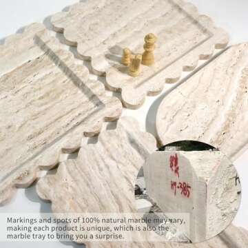 Luxury Natural Marble Tray for Home Decor and Storage