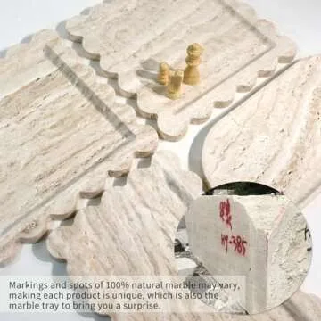 Luxury Natural Marble Tray for Home Decor and Storage