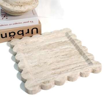 Luxury Natural Marble Tray for Home Decor and Storage