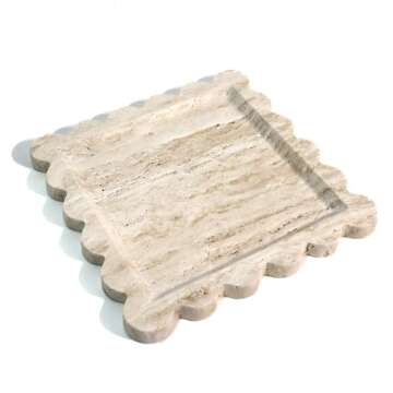 Luxury Natural Marble Tray for Home Decor and Storage