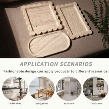 Luxury Natural Marble Tray for Home Decor and Storage