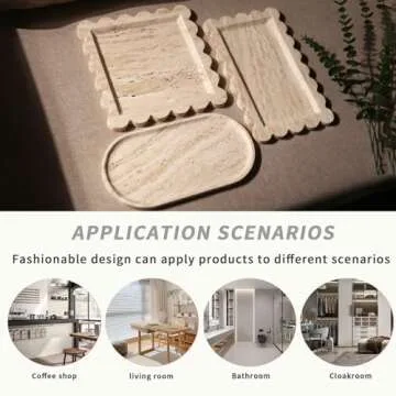 Luxury Natural Marble Tray for Home Decor and Storage