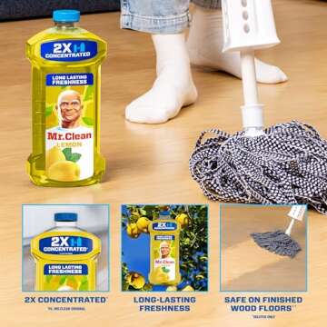 Mr. Clean All Purpose Cleaner, Floor Cleaner for Mopping Home, Bathroom, & Kitchen, Cleaning Liquid ...