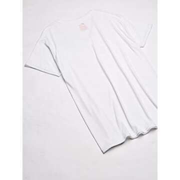 Hanes Men's 5-Pack ComfortBlend V-Neck T-Shirt with FreshIQ, White, Medium