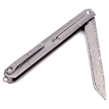 Samior GD035 Slim Folding EDC Knife with VG10 Damascus Blade