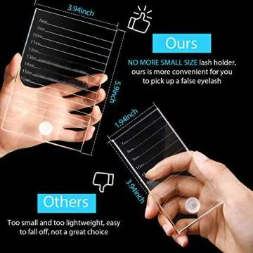 Maitys Eyelash Crystal Pallet Eyelash Extension Pallet Bigger Size Glass False Lash Tray Strip Adhes...