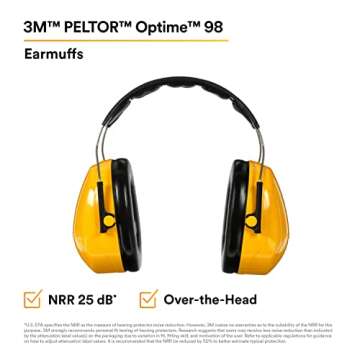 3M Over-the-Head Earmuffs for Excellent Hearing Protection