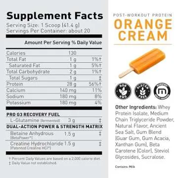 Kaged Post Workout Protein Powder Re-Kaged 28g Whey Protein with Creatine, Glutamine & Betaine for M...