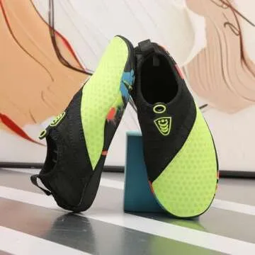 QPT Water Shoes Barefoot Aqua Socks Fast Dry Beach Swim Outdoor Sports Shoes for Toddler Kids Boys G...