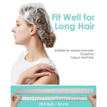 Auban 100PCS Disposable Shower Caps - Waterproof, Individually Wrapped for Travel