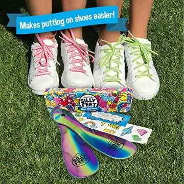 Shoe Horn Set for Kids & Adults, Rainbow Stainless Steel Metal, 2 Pack, 7.5 Inch Travel Shoe Horns for Sneakers, Boots, Men & Women, Small