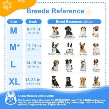 BARKLESS Inflatable Cone for Large Dogs, Soft Dog Donut Collar After Surgery to Stop Licking, Large Inflatable Collar with Clear Anti-Licking Shield, Cone of Shame Alternatives