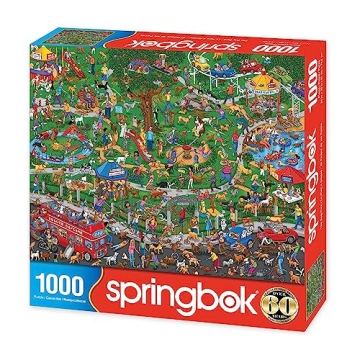 Fun Springbok Dog Park 1000 Piece Puzzle for All Ages