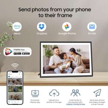 10.1" Digital Picture Frame Powered by Nixplay, Share Photos/Videos via Nixplay App, WiFi Digital Ph...