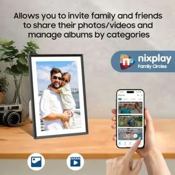 10.1" Digital Picture Frame Powered by Nixplay, Share Photos/Videos via Nixplay App, WiFi Digital Photo Frame with 32GB, Support Alexa Google Photos, Free Cloud Storage, Auto Rotate, Gifts for Mom
