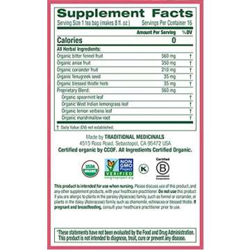 Traditional Medicinals Mother's Milk, Women's Tea, Organic, 16 CT (Pack - 3)