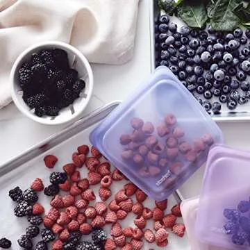 Stasher Silicone Reusable Storage Bag Bundle - Eco-Friendly Kitchen Storage