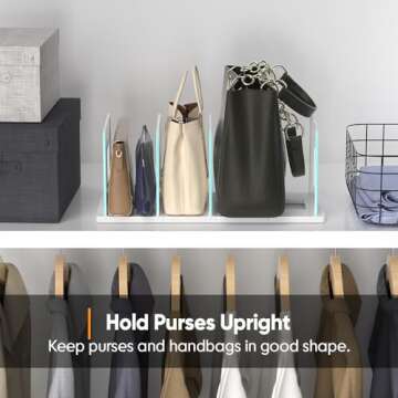 Moryimi Purse Organizer for Closet Shelf - Adjustable, Stylish, and Effective