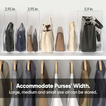 Moryimi Adjustable Closet Purse Organizer - Chic Storage Solution