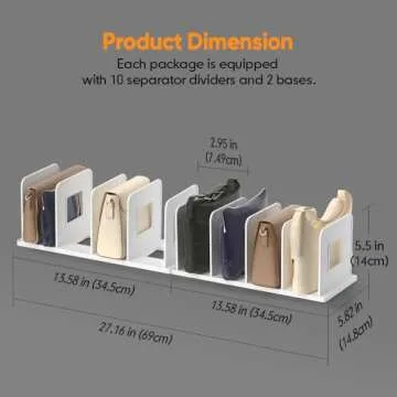 Moryimi Adjustable Closet Purse Organizer - Chic Storage Solution