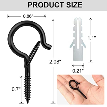 Durable Outdoor String Light Hooks with Safety Buckle