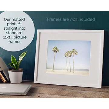 California Wall Art - Venice Beach Palm Tree Coastal Decor Print - ‘Boardwalk Palms’ - 5x7, 8x10...