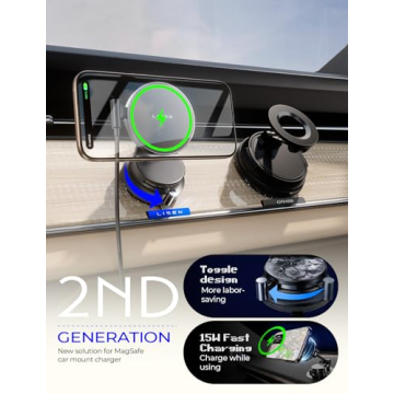 LISEN 15W Magsafe Car Charger for iPhone and Samsung