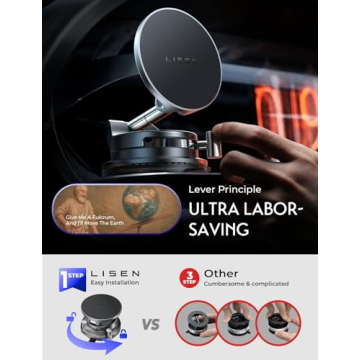 LISEN 15W Magsafe Car Charger for iPhone and Samsung