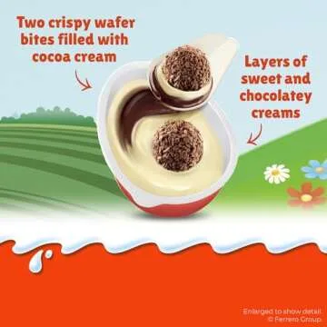 Kinder Joy, 15 Easter Eggs, Cream and Chocolatey Wafers With Spring Toy Inside, Great for Easter Egg Hunts, 0.7 oz Each