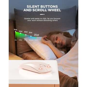 RAPIQUE Bluetooth Wireless Mouse - Slim Dual Mode Mice