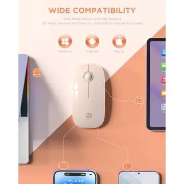 RAPIQUE Bluetooth Wireless Mouse - Slim Dual Mode Mice