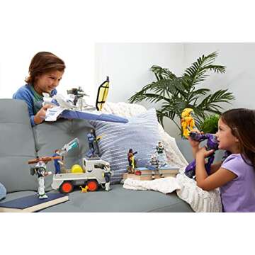 Mattel Disney and Pixar Lightyear Base Utility Vehicle, Toy Truck with Rolling Wheels & Workable Par...