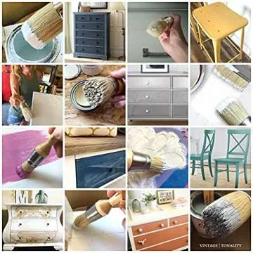 Vintage Tonality Chalk Wax Paint Brush Set for DIY