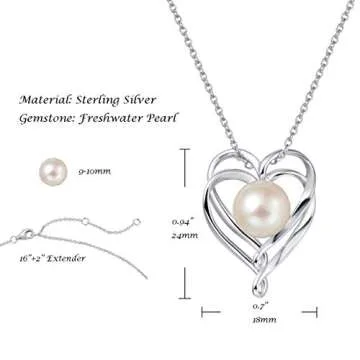 FANCIME June Birthstone Pearl Necklace for Women