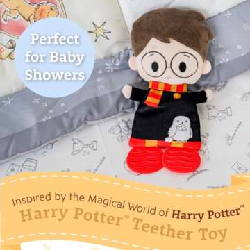 Kids Preferred Harry Potter Teether Plush Toy Crinkle Cloth for Newborn Baby Boys and Girls 10 inche...
