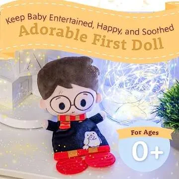 Kids Preferred Harry Potter Teether Plush Toy Crinkle Cloth for Newborn Baby Boys and Girls 10 inches