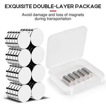 VSKIZ Refrigerator Magnets 50 Pcs, 10x3mm Tiny Round Disc Small Whiteboard Magnets for Crafts, DIY, Office, Dry Erase Board