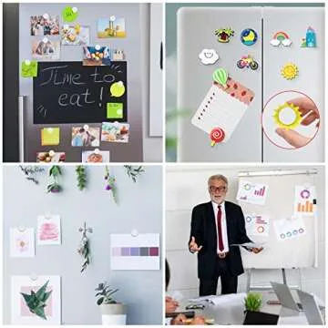 VSKIZ Refrigerator Magnets 50 Pcs, 10x3mm Tiny Round Disc Small Whiteboard Magnets for Crafts, DIY, Office, Dry Erase Board