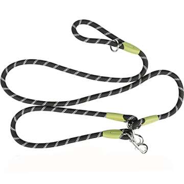 Hands Free Dog Leash 7.5ft Rope Crossbody Dog Leash Reflective for Large Medium Dogs Walking, Joggin...